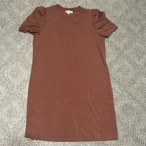 For Cynthia Casual Shift Crew Neck Midi Dress